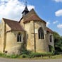Saint-Jeanvrin : L'église romane Saint-Georges : Le chevet.  